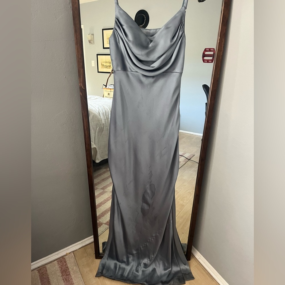Revelry Skye Satin Dress - French Blue